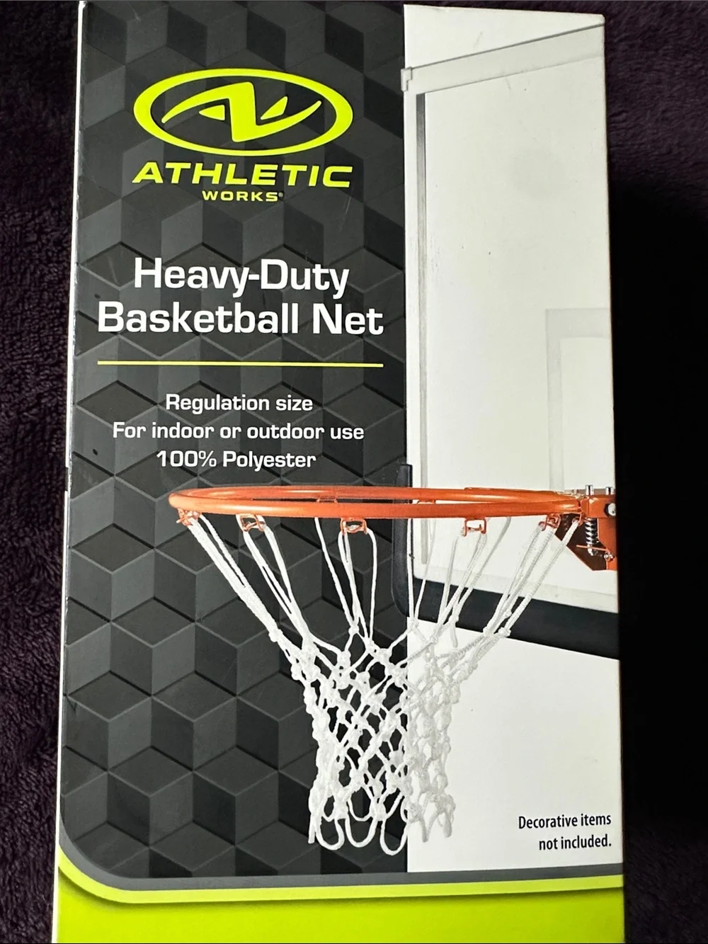 Athletic Works Heavy-Duty White Basketball Net NIP gift college gift fall sports
